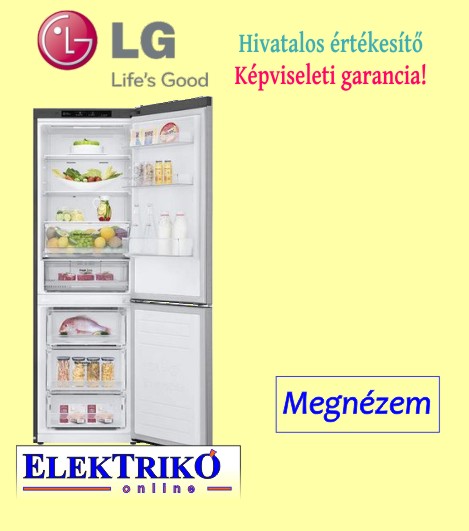 LG GBB61PZJMN alul fagyasztós hűtőgép ezüst, Total No Frost, Door Cooling TM technológiával, Smart Inverter kompresszorral